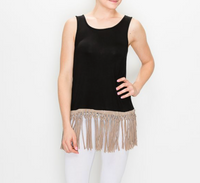 Black Tassel Tank