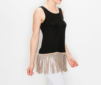 Black Tassel Tank