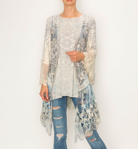 Navy Lace Oragami Vest