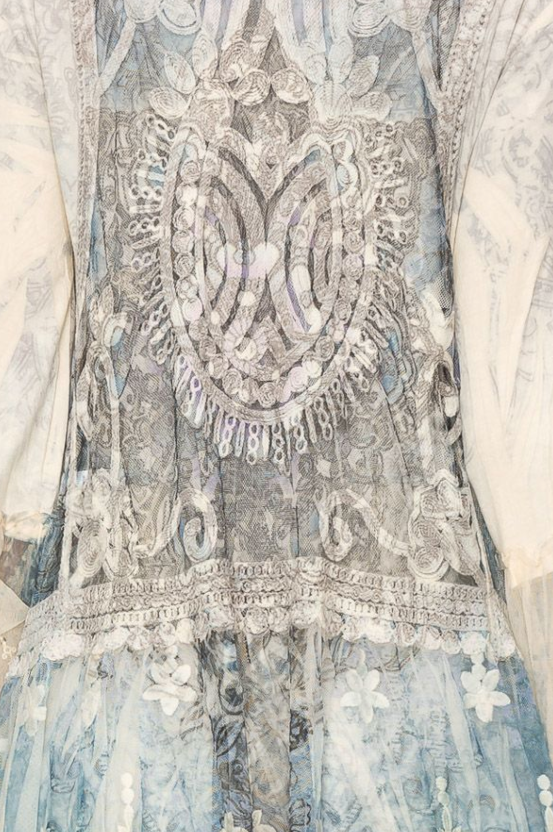 Navy Lace Oragami Vest