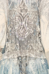 Navy Lace Oragami Vest