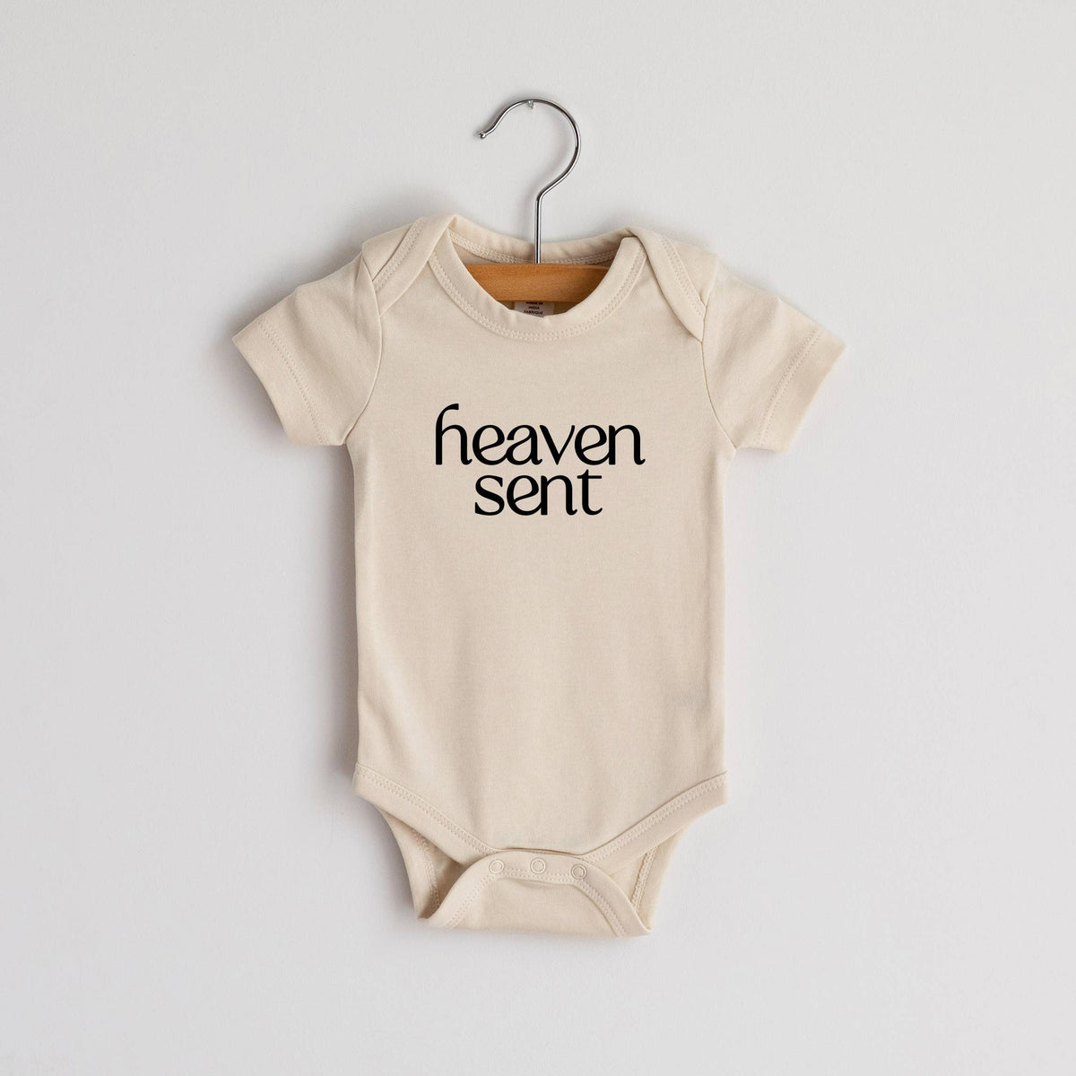 Cream Heaven Sent Organic Baby Bodysuit