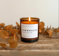 Farmhouse Candle Amber Jar