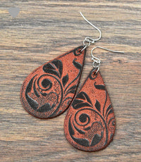 Tooling Leather Earrings