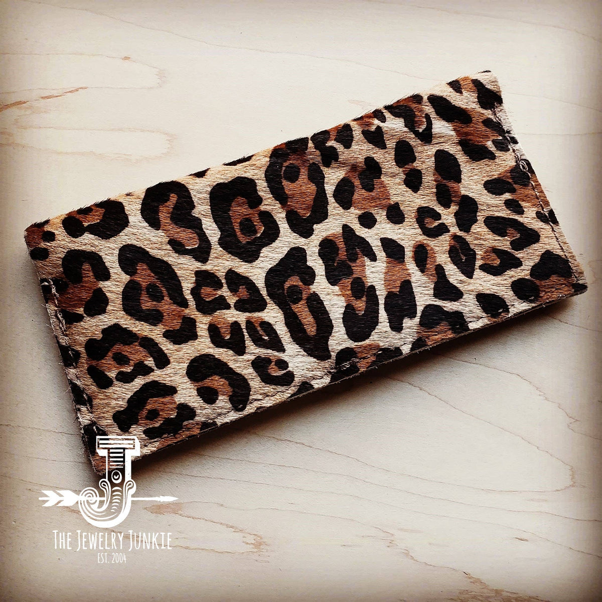 Hair-on-hide Leather Wallet- Leopard