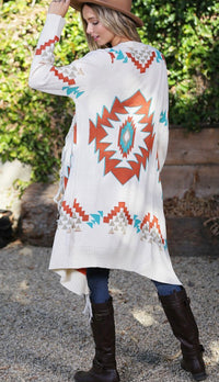Aztec Open Cardigan