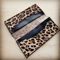 Hair-on-hide Leather Wallet- Leopard