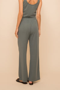 Rib Wide Leg Sweats