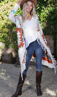 Aztec Open Cardigan