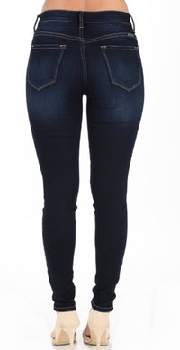 No Distressed Dark Denim