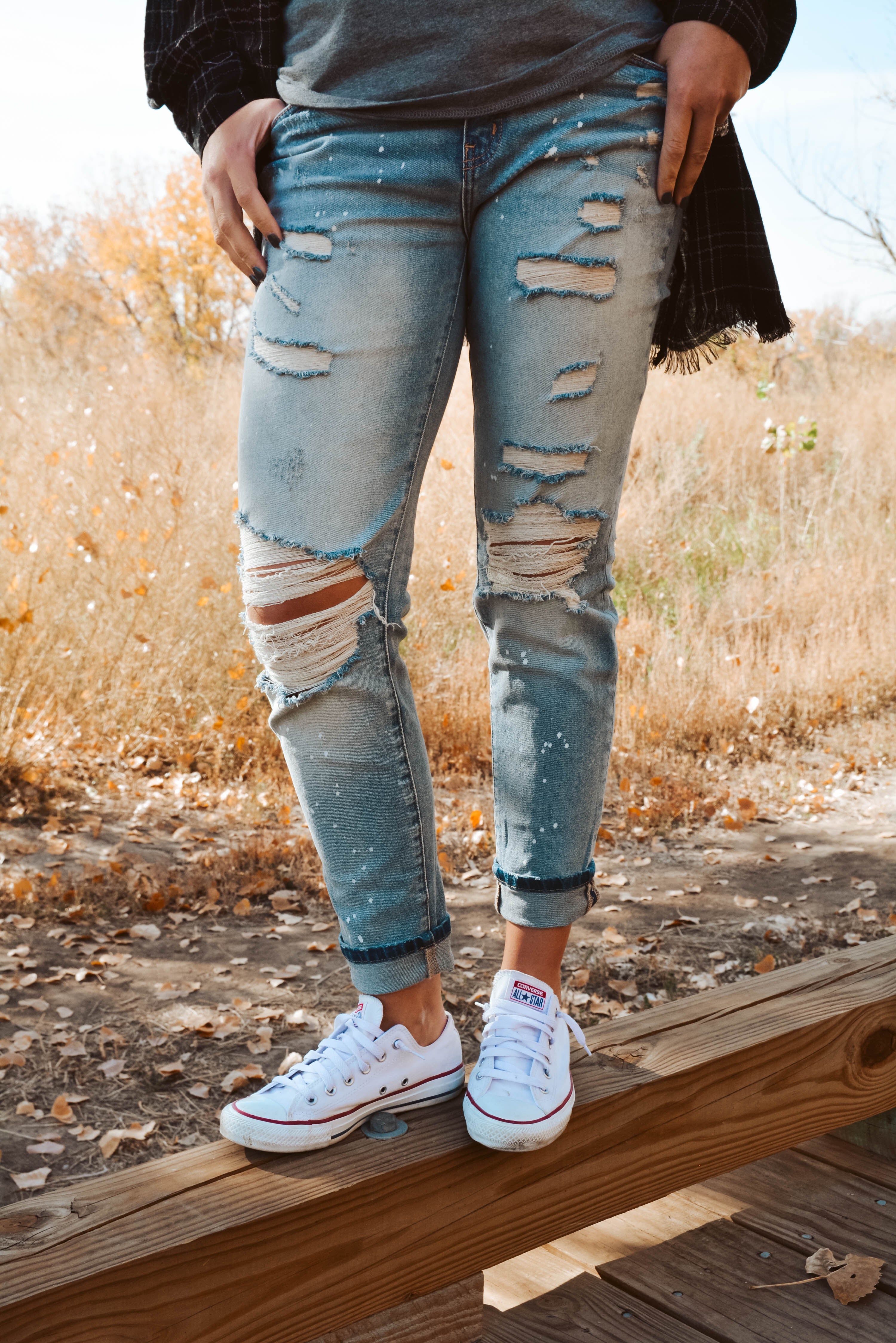 New Stylish Denim Slim Fit Black Knee Cut Jeans For Men – Bumcart