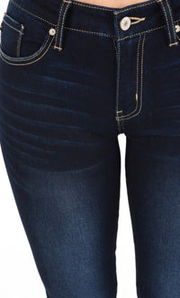 No Distressed Dark Denim
