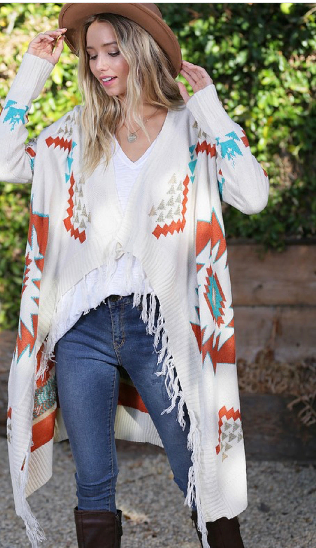 Aztec Open Cardigan