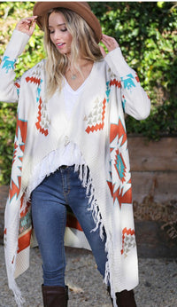 Aztec Open Cardigan