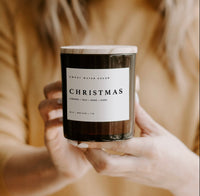 Christmas Candle Amber Jar