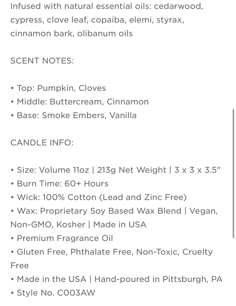 Pumpkin Spice Amber Candle